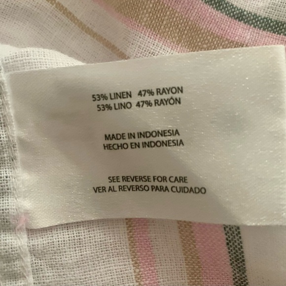 Gap Women's Linen Button Down Top
Size S Multi Stripe NWT - Picture 8 of 8